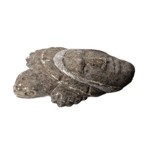 Face And Turtle As One-Carving Signed Dowhandree Sculpture